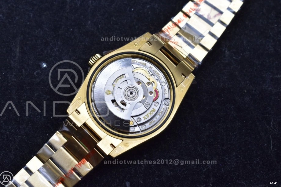 (Gain with Dial YG Gold Steel Square V5 Best vr3255 Edition 36 904L Weight) President QF Bracelet DayDate Diamond on 0225